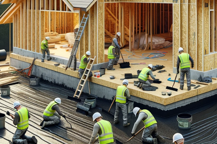 Важность гидроизоляции и обработки битумной мастикой нулевого перекрытия при использовании СИП панелей Важность гидроизоляции и обработки битумной мастикой нулевого перекрытия при использовании СИП панелей